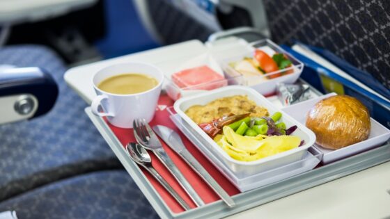 Essen im Flugzeug