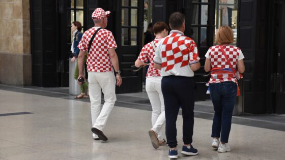Kroatische Fans in Leipzig