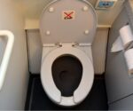 Toilette im Flugzeug