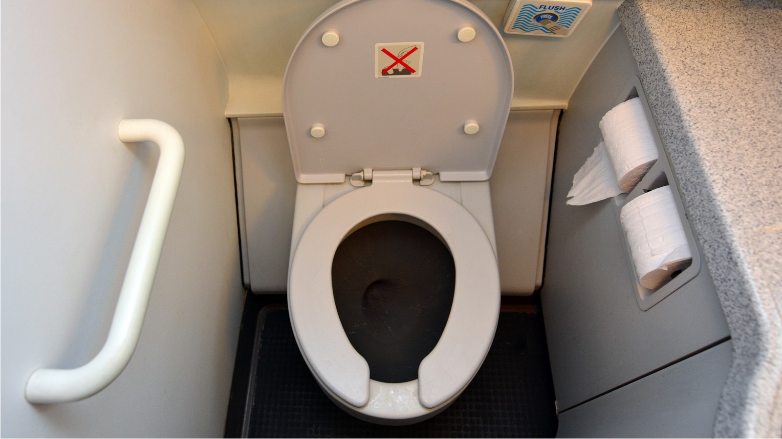 Toilette im Flugzeug